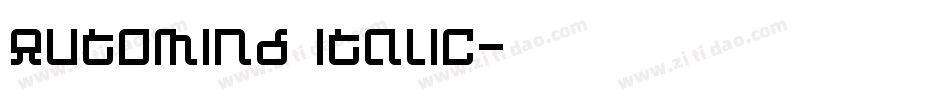 Automind Italic字体转换